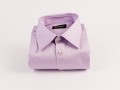 Cămaşă bărbaţi Croi tip Slim Fit cu Guler italian cu un nasture Satin Liliac