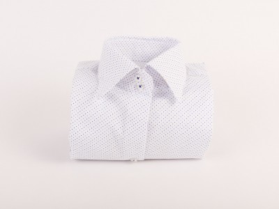 Cămaşă femei Croi tip Slim Fit cu Guler Italian cu 2 nasturi Bumbac Alb imprimat